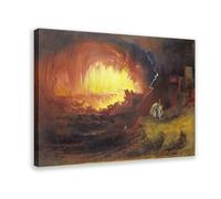 La distruzione di Sodoma e Gomorra 1852 di John Martin, poster per camera da letto, decorazione su tela, paesaggio sportivo, decorazione per ufficio, stanza, cornice regalo, 40,6 x 61 cm