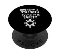 La diversità è forza, l'uguaglianza è sicurezza | Giornata dei diritti umani PopSockets PopGrip Adesivo