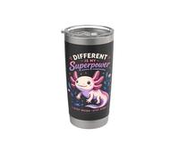 La Diversità è il Mio Superpotere Axolotl Bicchiere termico in acciaio inox doppia parete