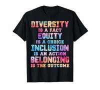 La diversità è Un Fatto L'equità è Una Scelta L'inclusione è un'azione Maglietta