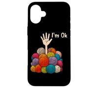 La divertente dichiarazione di I'm Ok Yarn Lover Custodia per iPhone 16 Plus