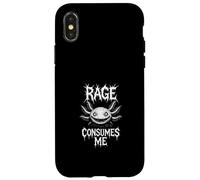 La divertente rabbia degli Axolotl mi consuma metallo spaventoso Custodia per iPhone X/XS