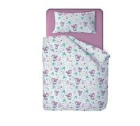 LA DOLCE CASA | Parure Copripiumino Letto Singolo Bambino con Stampa, 100% Cotone, Set con Sacco 200x150 cm e 1 Federa 52x82cm, Stampa Sirena