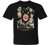 La Dolce Vita Federico Fellini Italian Arthouse Cinema Cinephile Anita ECK Black Unisex Short Sleeve T-Shirt Black S