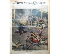 La Domenica del Corriere 1 Agosto 1909 Velodromo Berlino Sansovino Tauri Madonna