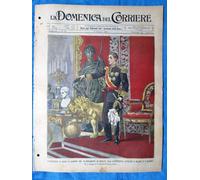 La Domenica del Corriere 1 giugno 1902 AlfonsoXIII - Pelée Martinica - Richelieu