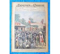 La Domenica del Corriere 1 maggio 1921 Fiera Milano -Pompieri -Augusta Vittoria