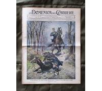 La Domenica del Corriere 1 Marzo 1914 Re Alberto Cavallo Libia Cofano Fanteria