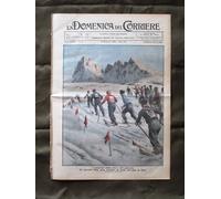 La Domenica del Corriere 10 Febbraio 1935 Sciare Scialuppa Principe di Piemonte