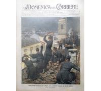 La Domenica del Corriere 11 Agosto 1907 Strage Fulmine Pista Corsa Roosevelt Usa