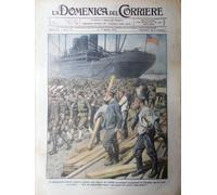 La Domenica del Corriere 11 Agosto 1918 WW1 Giovani Alleati Americani Nicola Zar