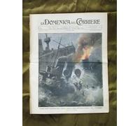 La Domenica del Corriere 12 Aprile 1908 Incrociatore Prete Principe Guglielmo
