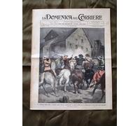 La Domenica del Corriere 12 Luglio1908 Cavalieri della notte Cavalli America