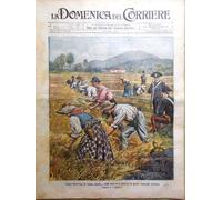 La Domenica del Corriere 13 Luglio 1902 Mietitura Lucca Incidente Gomma Firenze
