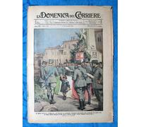 La Domenica del Corriere 14 ottobre 1917 WW1 Silvia Garau - Laureati - Aviazione