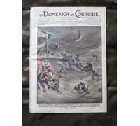 La Domenica del Corriere 24 Marzo 1935 Bufera di sabbia Alpinista Cane Ciclismo