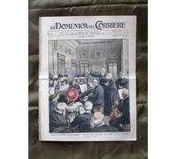 La Domenica del Corriere 29 Marzo 1908 Ex-Lirici Piazza Colonna Sovrani Spagna