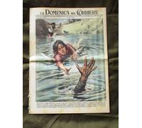 La Domenica del Corriere 4 Luglio 1954 Annegamento Bestia Palermo G. Galilei