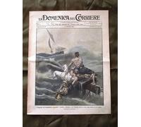 La Domenica del Corriere 5 Luglio 1908 Transatlantico Duello Spada Dirigibile