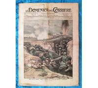 La Domenica del Corriere 5 marzo 1916 WW1 Prima linea - Austria - Milano
