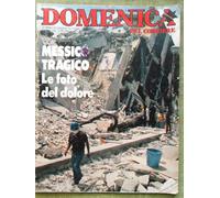 La Domenica del Corriere 5 Ottobre 1985 Terremoto in Messico Morte Italo Calvino