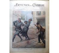 La Domenica del Corriere 6 Aprile 1913 Assassinio Re Giorgio Grecia Romanoff Usa