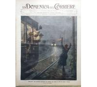 La Domenica del Corriere 6 Dicembre 1908 Treni Re di Svezia Università di Napoli