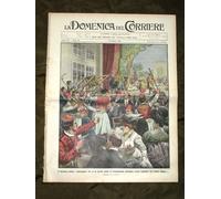 La Domenica del Corriere 7 Marzo 1909 Teatro Costantinopoli Tragedia Tram Posta