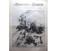La Domenica del Corriere 8 Marzo 1908 Compagnia Alpini Valanga Nasi Suffragio