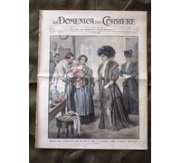 La Domenica del Corriere 8 Marzo 1908 Regina Elena Cavalieri della notte Napoli