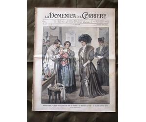 La Domenica del Corriere 8 Marzo 1908 Regina Elena Cavalieri della notte Napoli