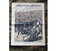 La Domenica del Corriere 9 Dicembre 1906 Parlamento Austria Catastrofe Carducci
