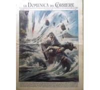 La Domenica del Corriere 9 Dicembre 1951 Inondazione Po Mills Arca Noè Marconi