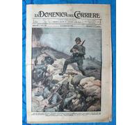 La Domenica del Corriere 9 settembre 1917 WW1 Linea Kappa - Isonzo - D.Devial