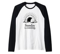 La Domenica Sta arrivando la Tomba Vuota La risurrezione Cristiana risorta Maglia con Maniche Raglan
