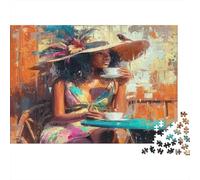 La donna con il cappello. Puzzle 1000 Pezzi Adulti In cartone Spesso, Un Gioco Di Puzzle Per Relax E Meditazione, Ideale Per Quadro Fai Da Te, Attività in Famiglia 70x50cm/1000pcs