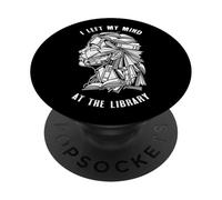 La donna libraica ha lasciato la mia mente alla biblioteca Lettore di libri Ragazza PopSockets PopGrip Adesivo