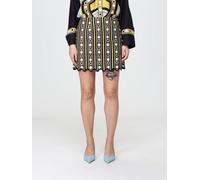 LA DOUBLEJ Minigonna Baia in cotone stretch a vita alta con stampa geometrica 42 Marrone