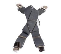 LA DUCALE Bretelle uomo con clip articolo 936/GL, Grigio, centimetri 130