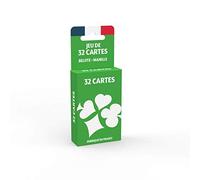 La Ducale Set di 32 carte - Gioco di belote, grillo, Poker Bugiardo, 19 x 10 x 1,5 cm