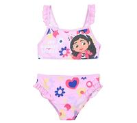 La Esencia Gabby's Doll House Bikini per Ragazze, Costume da Bagno Estivo Due Pezzi per Bambina, Taglia 6 Anni | Rosa