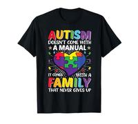 La famiglia autismo non viene fornita con un manuale di Love Heart Maglietta