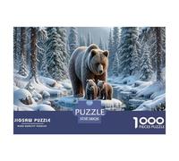 La famiglia dell'orsoJigsaw Puzzle Impossibili 1000 Pezzi Snowy foresta Decorazione Per La Casa. Giochi Rilassamento E Intelligence Per Adulti E Ragazzi Da 14 Anni 38x26cm/1000pcs