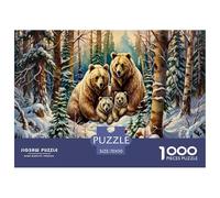 La famiglia dell'orsoJigsaw Puzzle Impossibili 1000 Pezzi Snowy foresta Decorazione Per La Casa. Rilassamento E Intelligence Per Adulti E Ragazzi Da 14 Anni 70x50cm/1000pcs