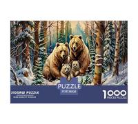 La famiglia dell'orsoPuzzle Impossible 1000Pcs Snowy foresta Decorazione Per La Casa. Giochi Rilassamento E Intelligence Per Adulti E Ragazzi Da 14 Anni 38x26cm/1000pcs
