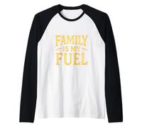 La famiglia vintage è il mio carburante. retrò, genitorialità, potere. Maglia con Maniche Raglan