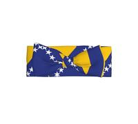 La fascia con fiocco con bandiera della Bosnia ed Erzegovina stampata su tutta la superficie si abbina a qualsiasi outfit per neonati, bambini e bambini