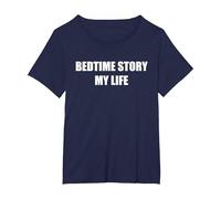 La Favola della buonanotte La mia Vita Maglietta, Donna Plus-Size, Navy, 3X