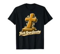 La Fede Continua a Crescere Christian Cross Garden Maglietta