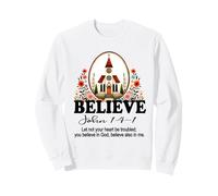 La Fede Cristiana Crede in Cristo Bella Chiesa Floreale Felpa